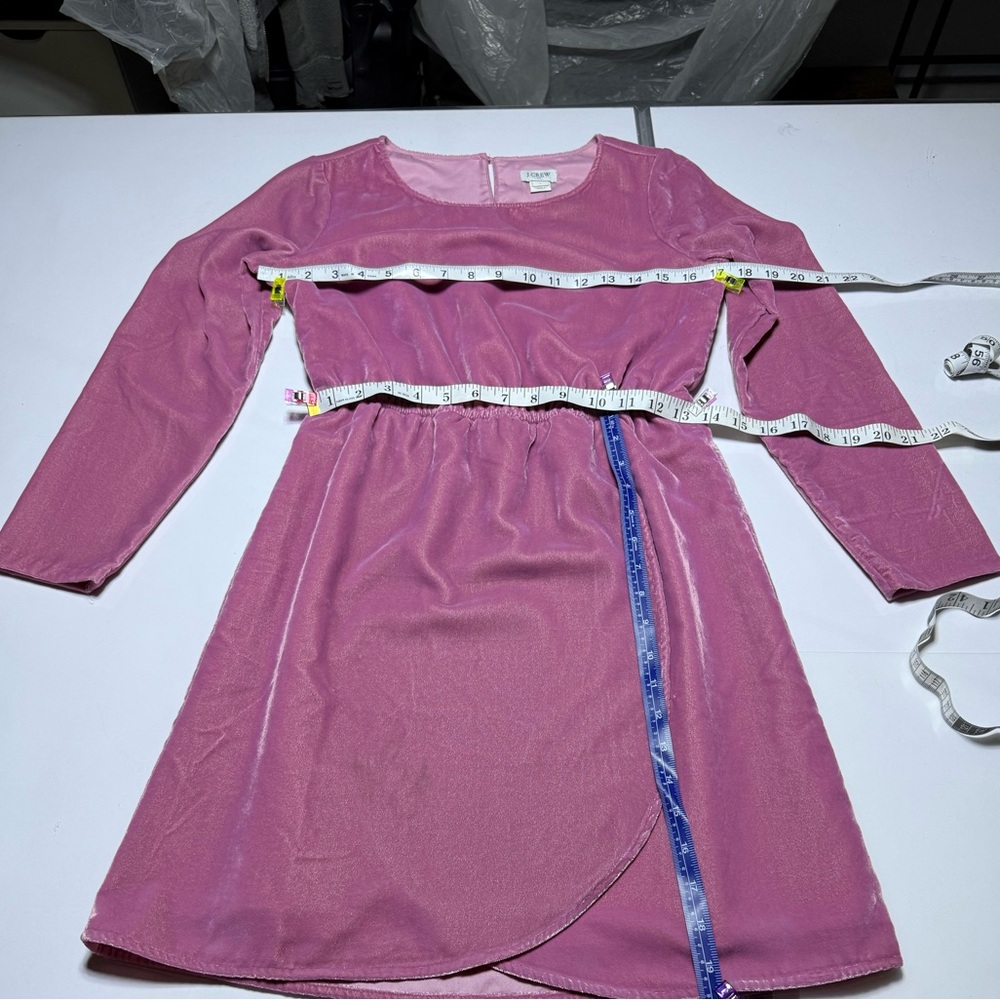 J. Crew Mauve Velvet Wrap Dress